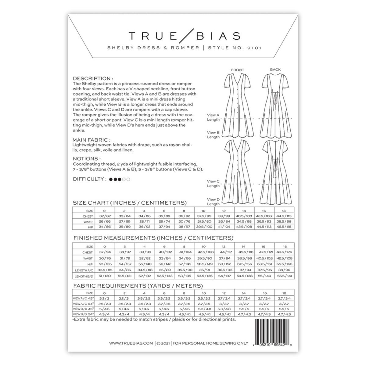 True Bias - Shelby Dress + Romper