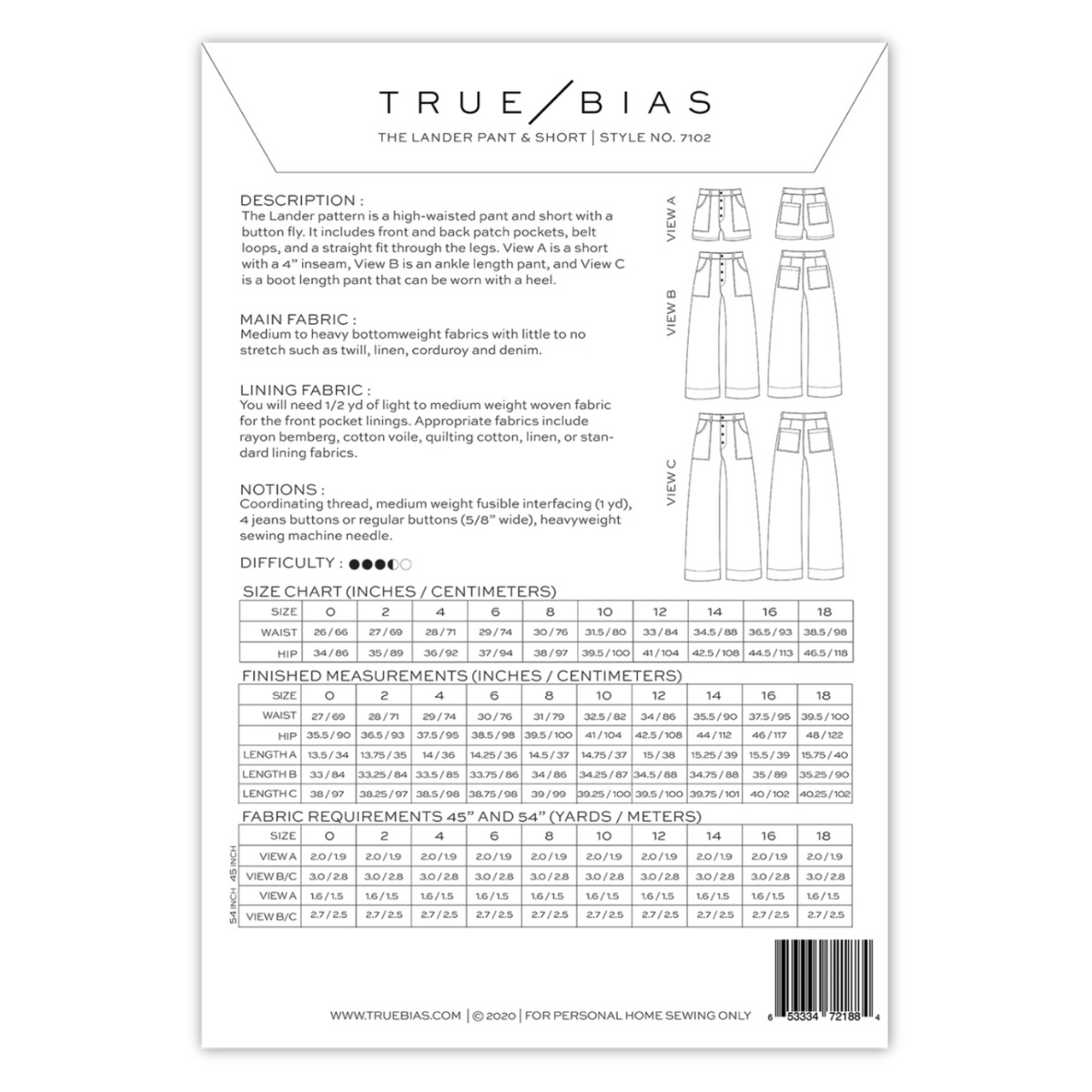 True Bias - Lander Pants + Shorts