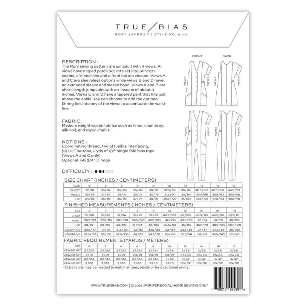 True Bias - Rory Jumpsuit
