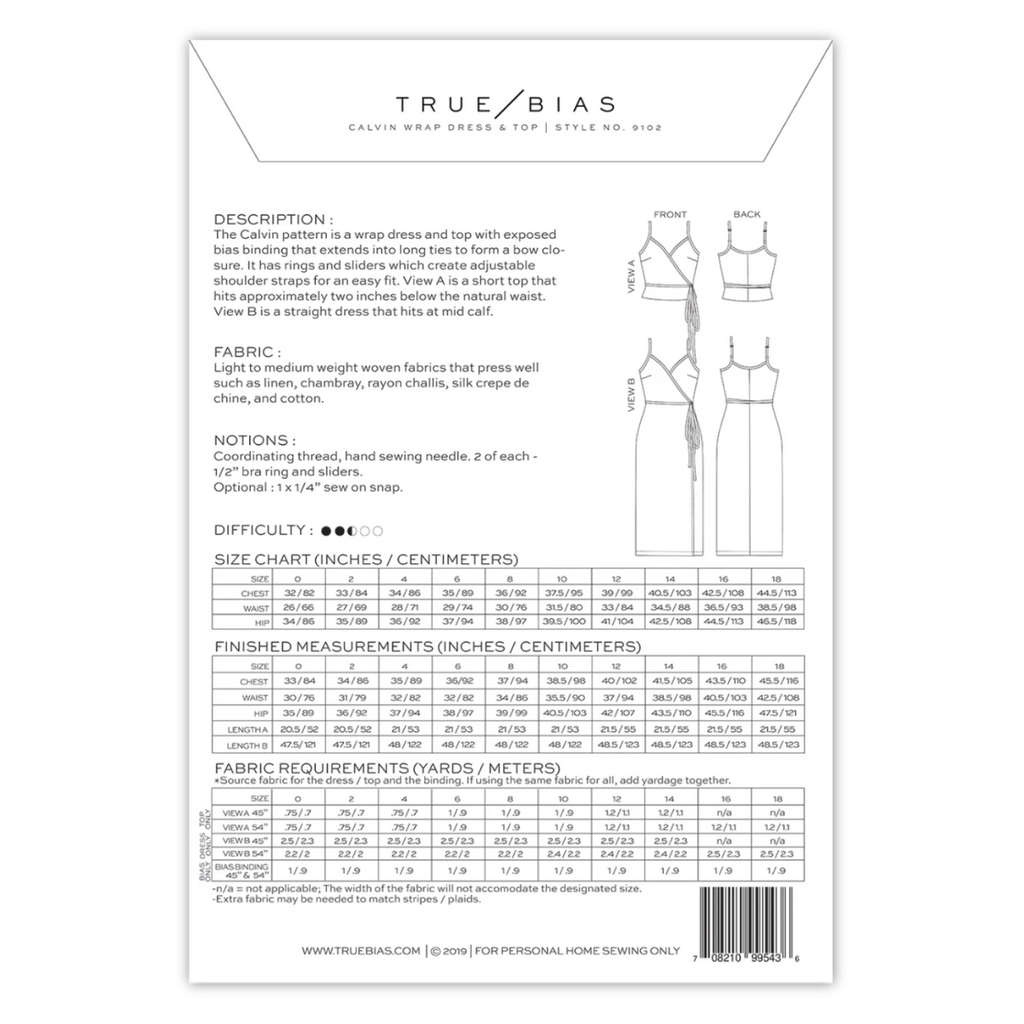 True Bias - Calvin Wrap Dress & Top