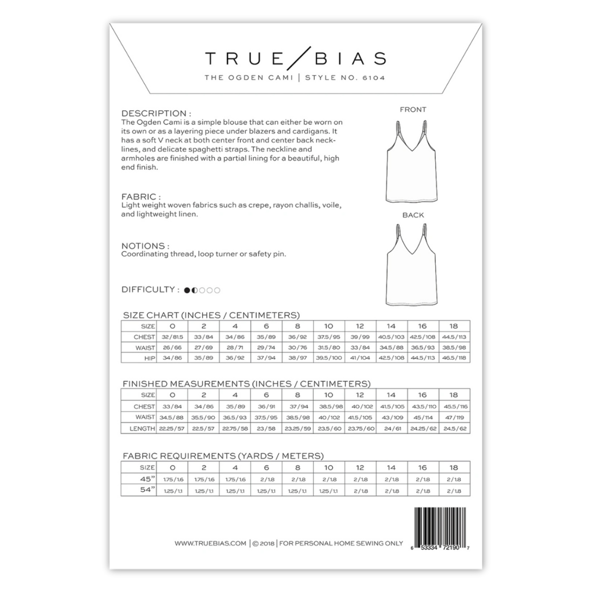 True Bias - Ogden Cami