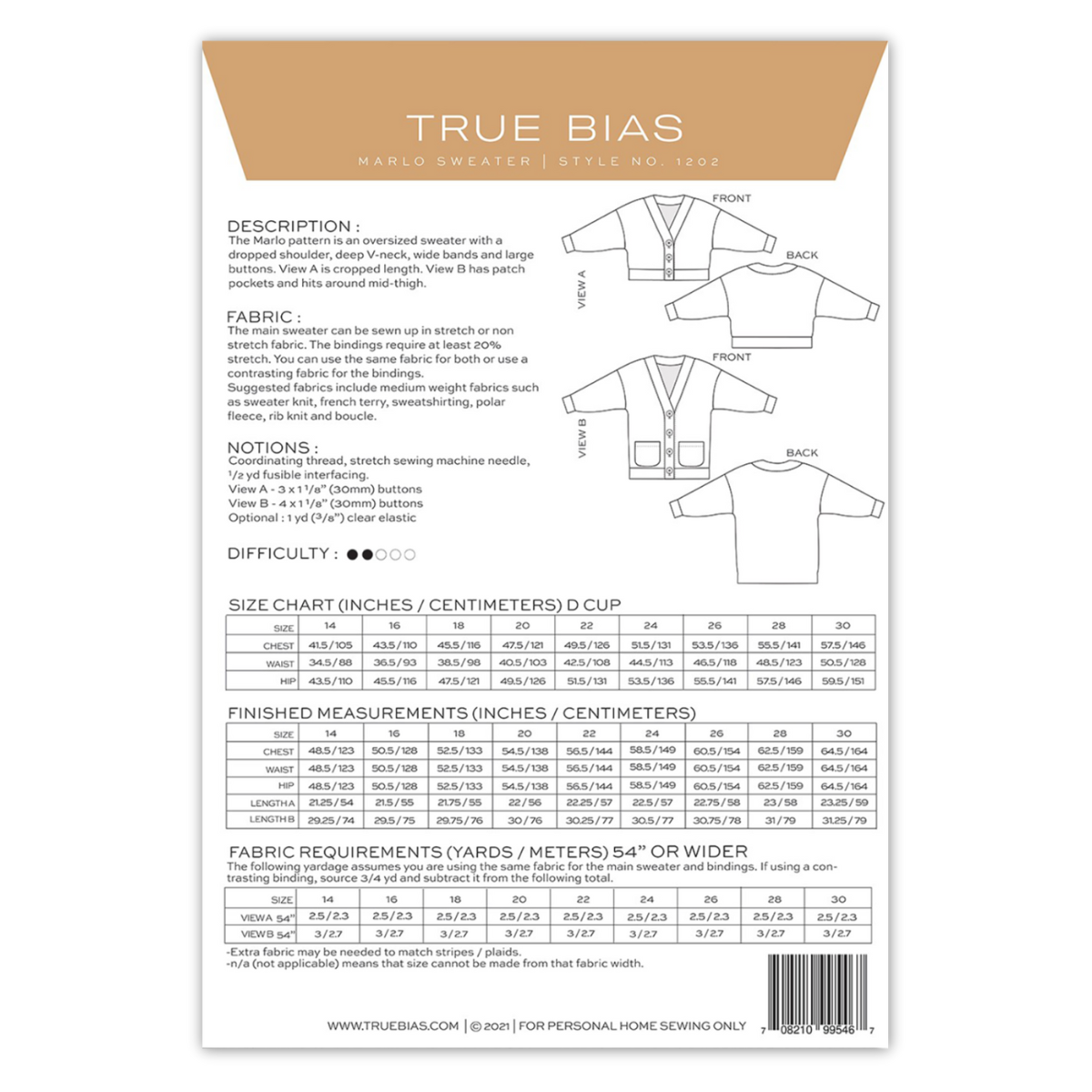 True Bias - Marlo Sizes 14-30