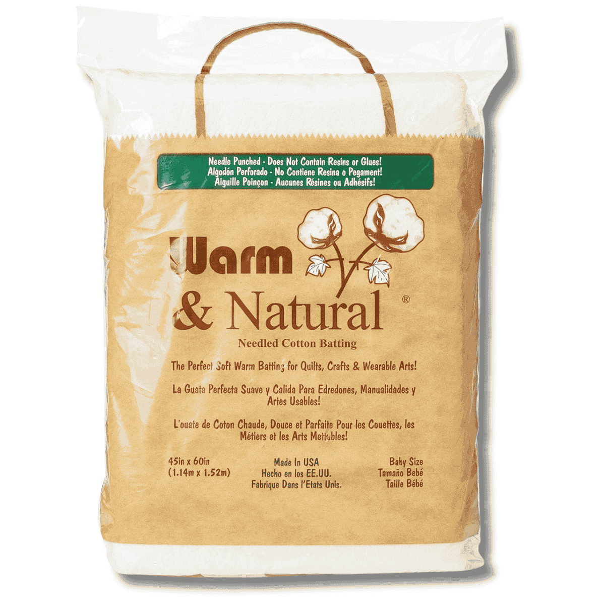Warm & Natural Batting - Baby Size - 45" x 60"
