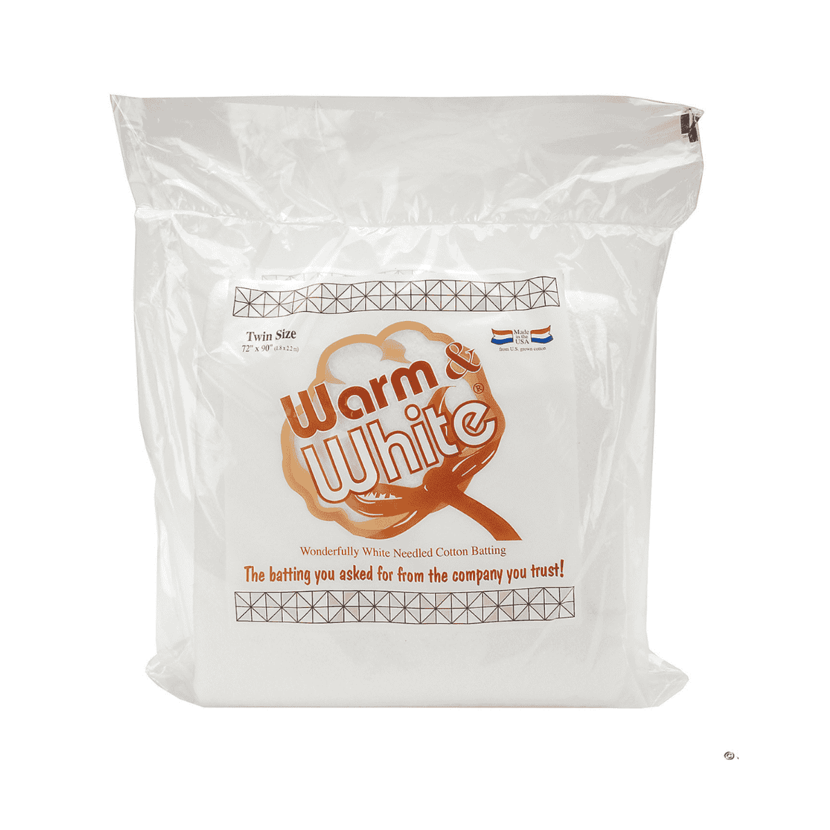 Warm & White Batting - Twin Size - 72" x 90"