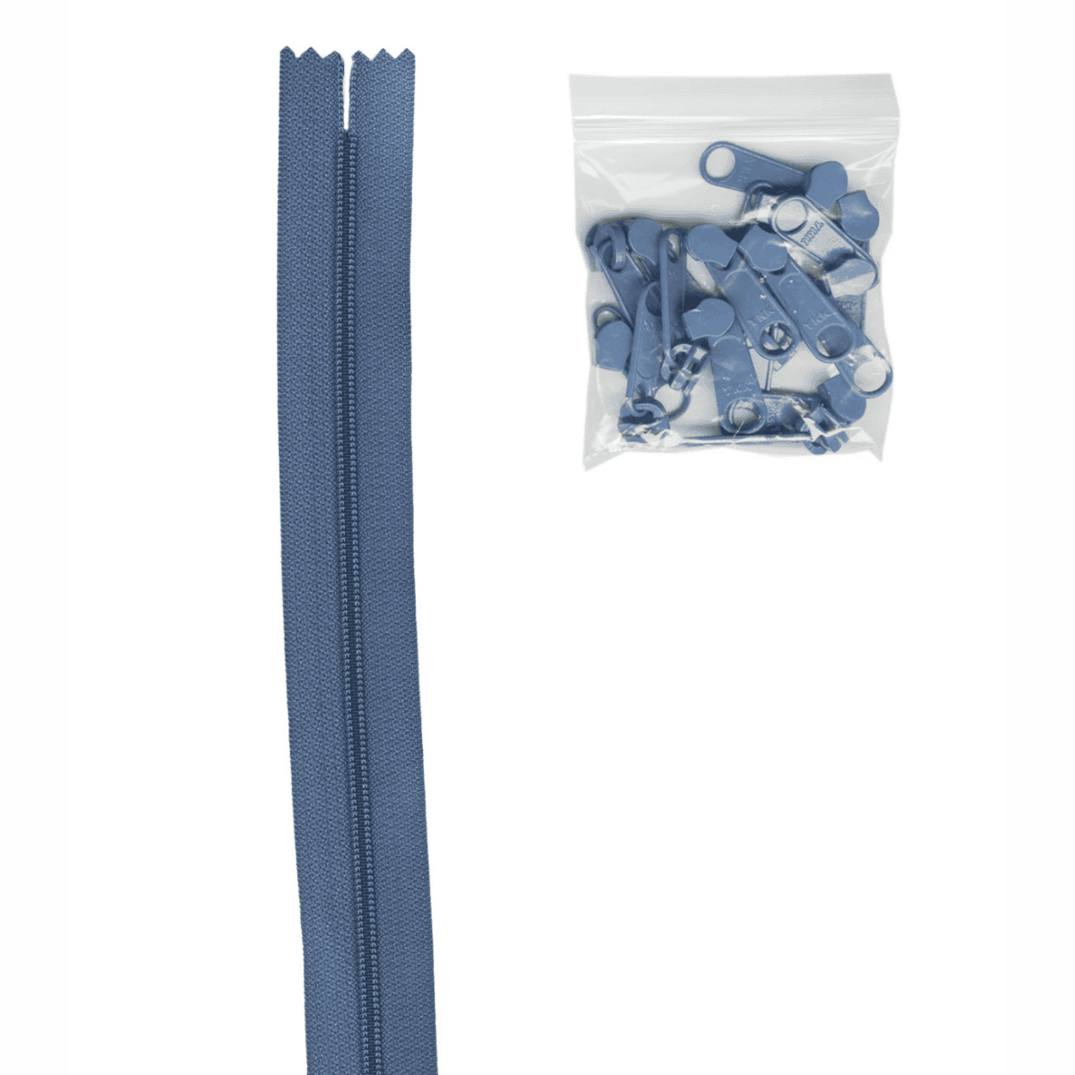 Zipper by the Yard - Country Blue
