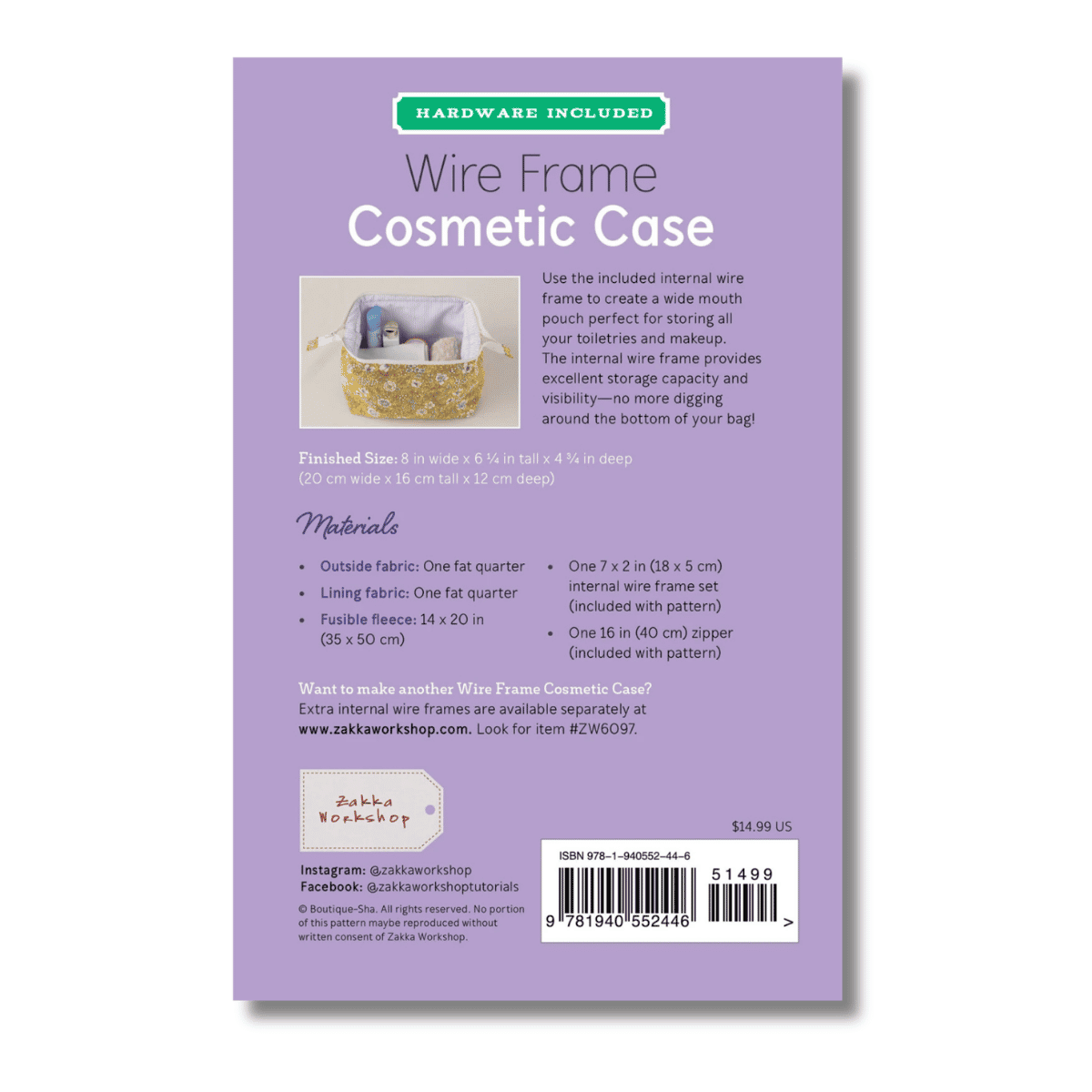 Zakka Workshop - Wire Frame Cosmetic Case Kit