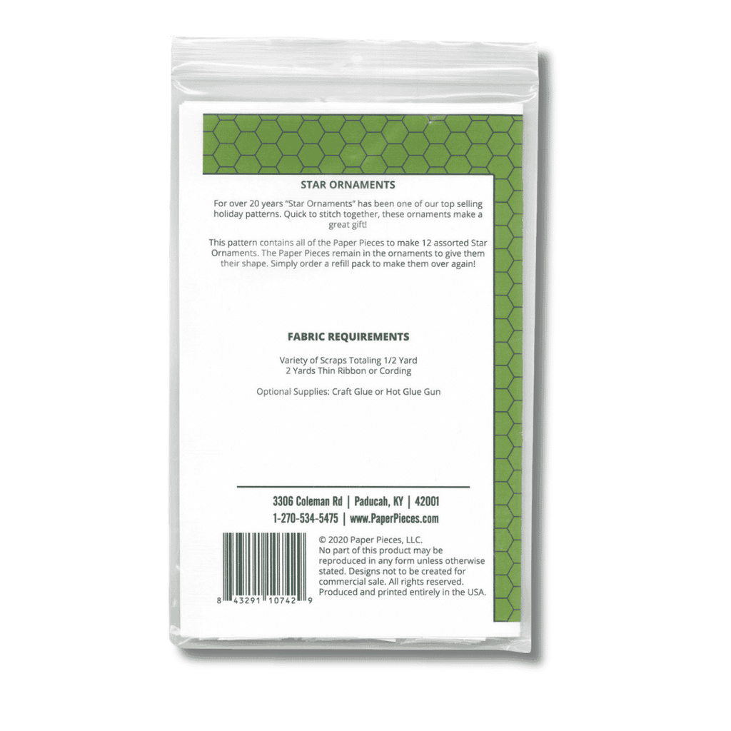 Star Ornaments - English Paper Piecing KIt