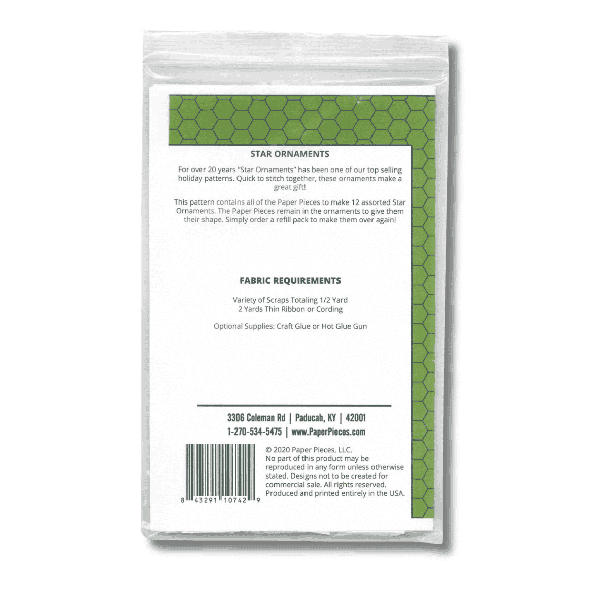 Star Ornaments - English Paper Piecing KIt