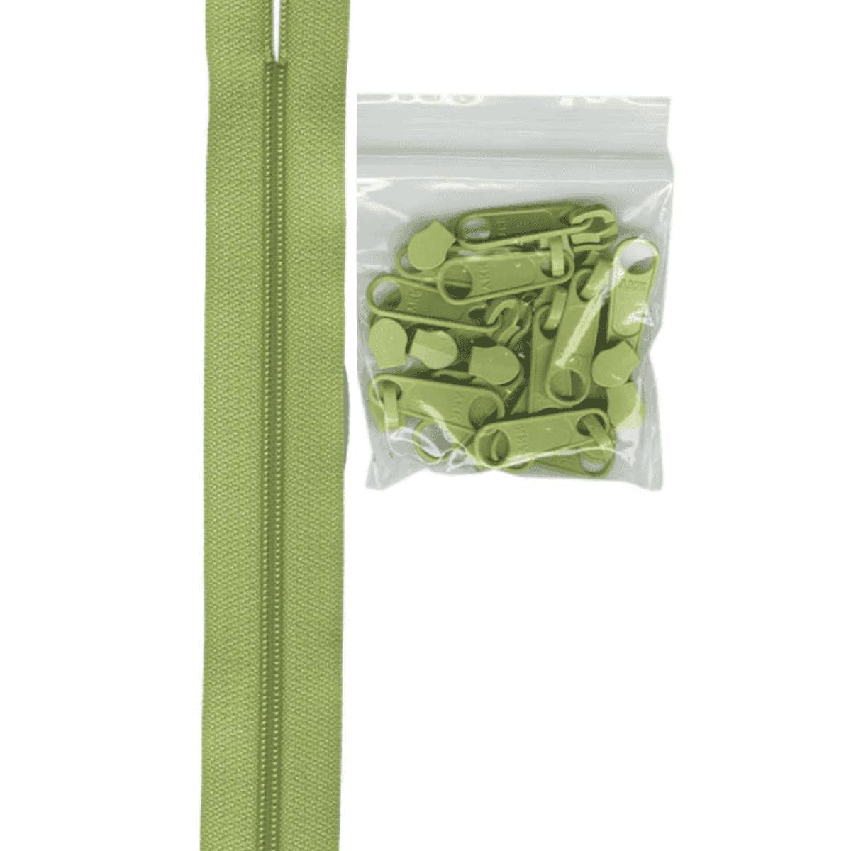 Zipper by the yard - Chartreuse
