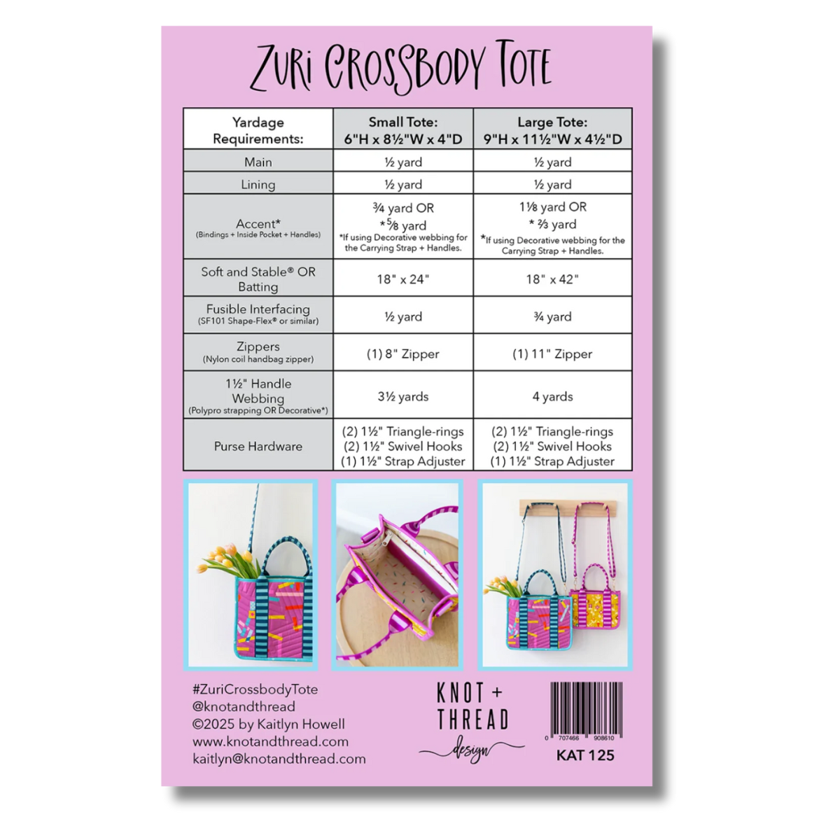 Knot and Thread Designs - Zuri Crossbody Tote