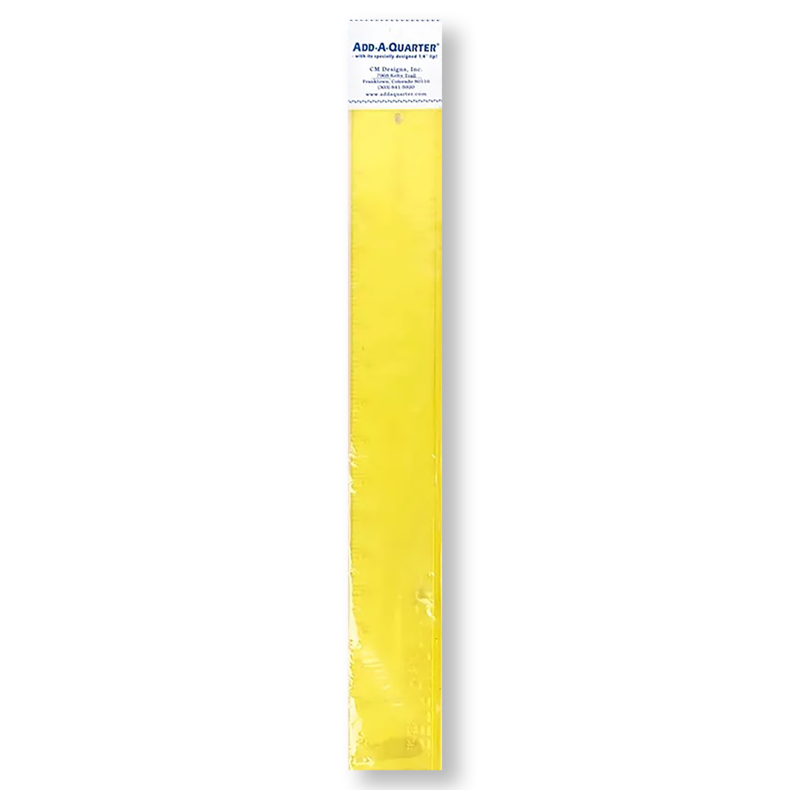 Ruler: Add A Quarter  - 18 inch - Yellow