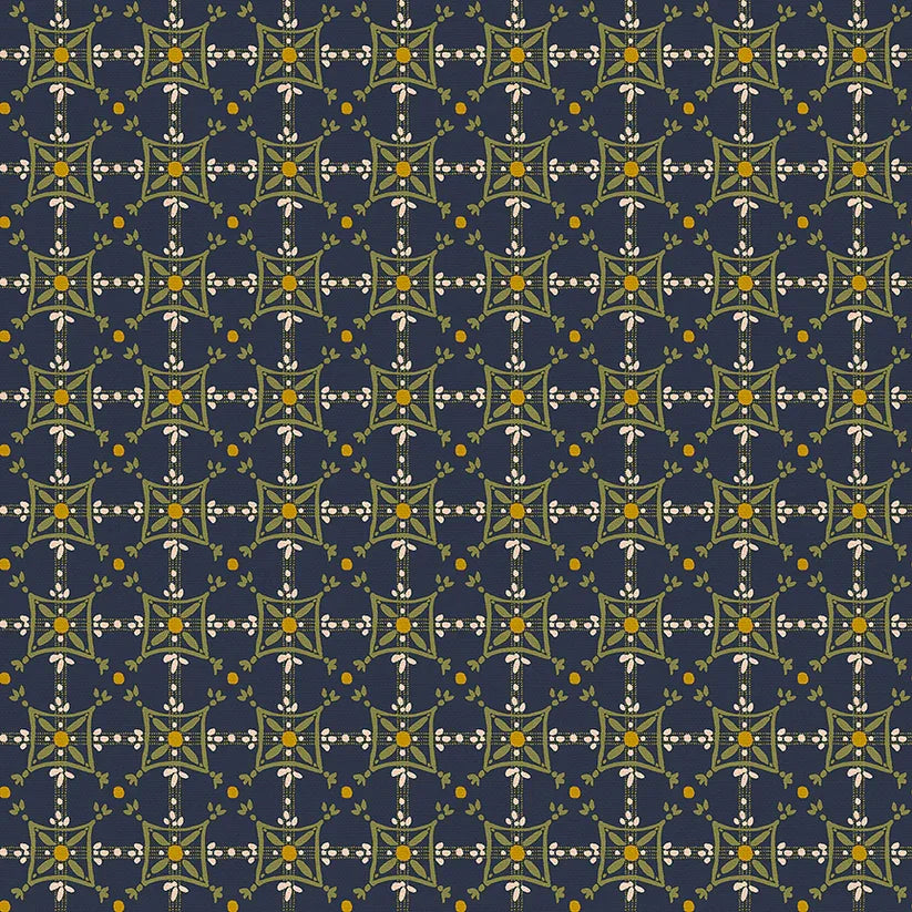 Autumn Breeze - Autumn Tile - Blue/Pink