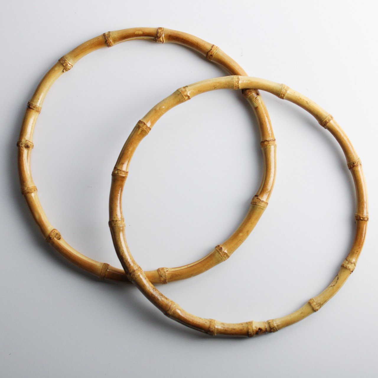 7" Bamboo Handle (Pair)  Brown