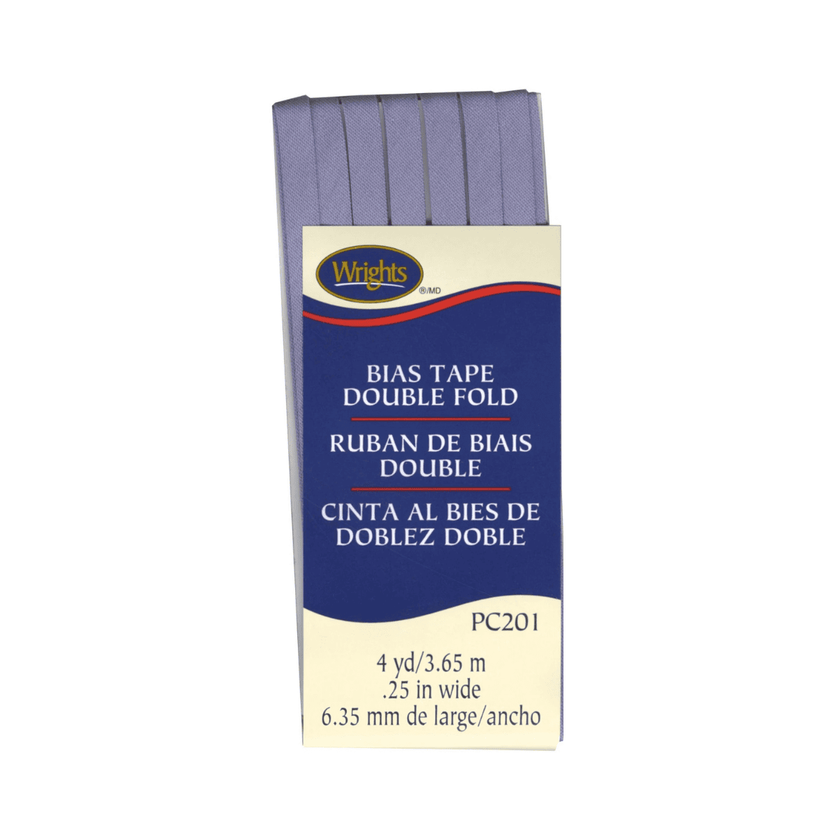 Wrights Double Fold Bias Tape Lavender - 1/4" wide by 4 yards