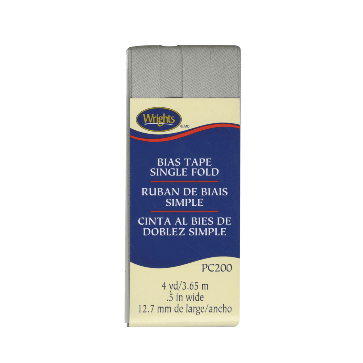 1/2" Single Fold Bias Tape - 4 yds - Shadow