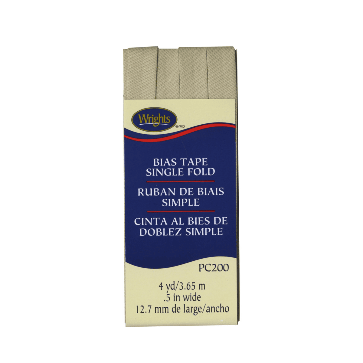 1/2" Single Fold Bias Tape - 4 yards - Khaki