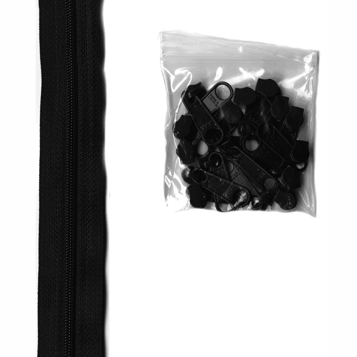 Zipper by the Yard - Black