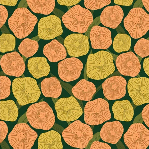 Poppy Fields - Blooms - Green