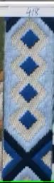 Ethnic Style Jacquard Webbing - 1-1/2" - Blue/Navy/Cream