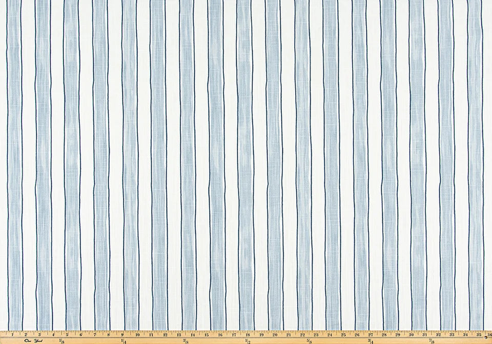 Upholstery Slub Canvas - Brush Stripes - Mist