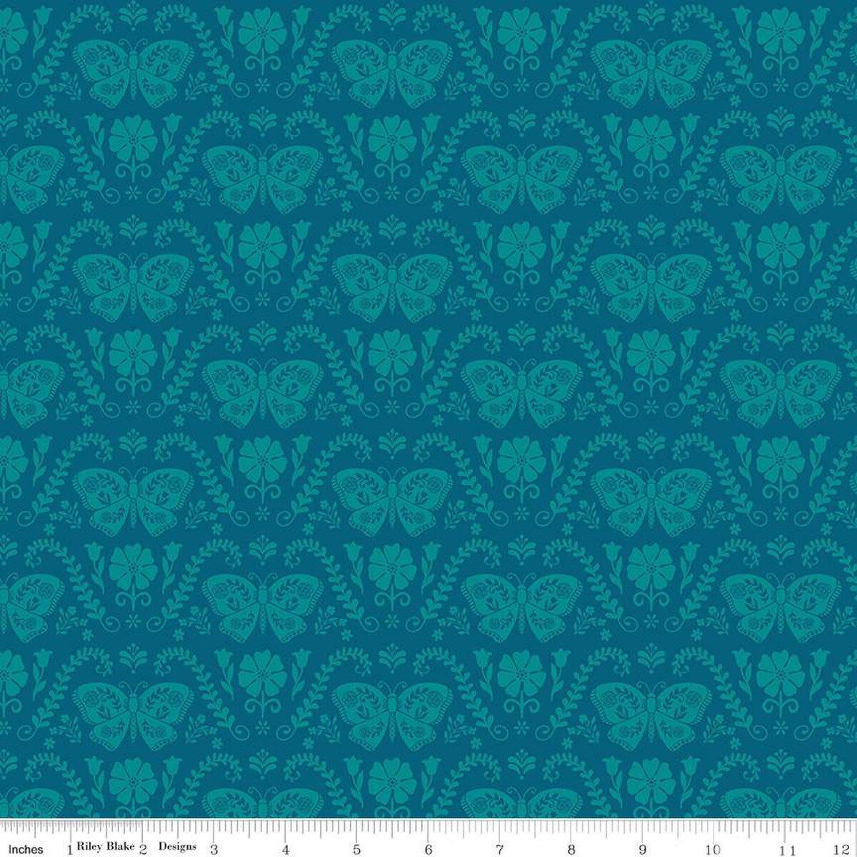 First Blooms - Butterflies - Denim