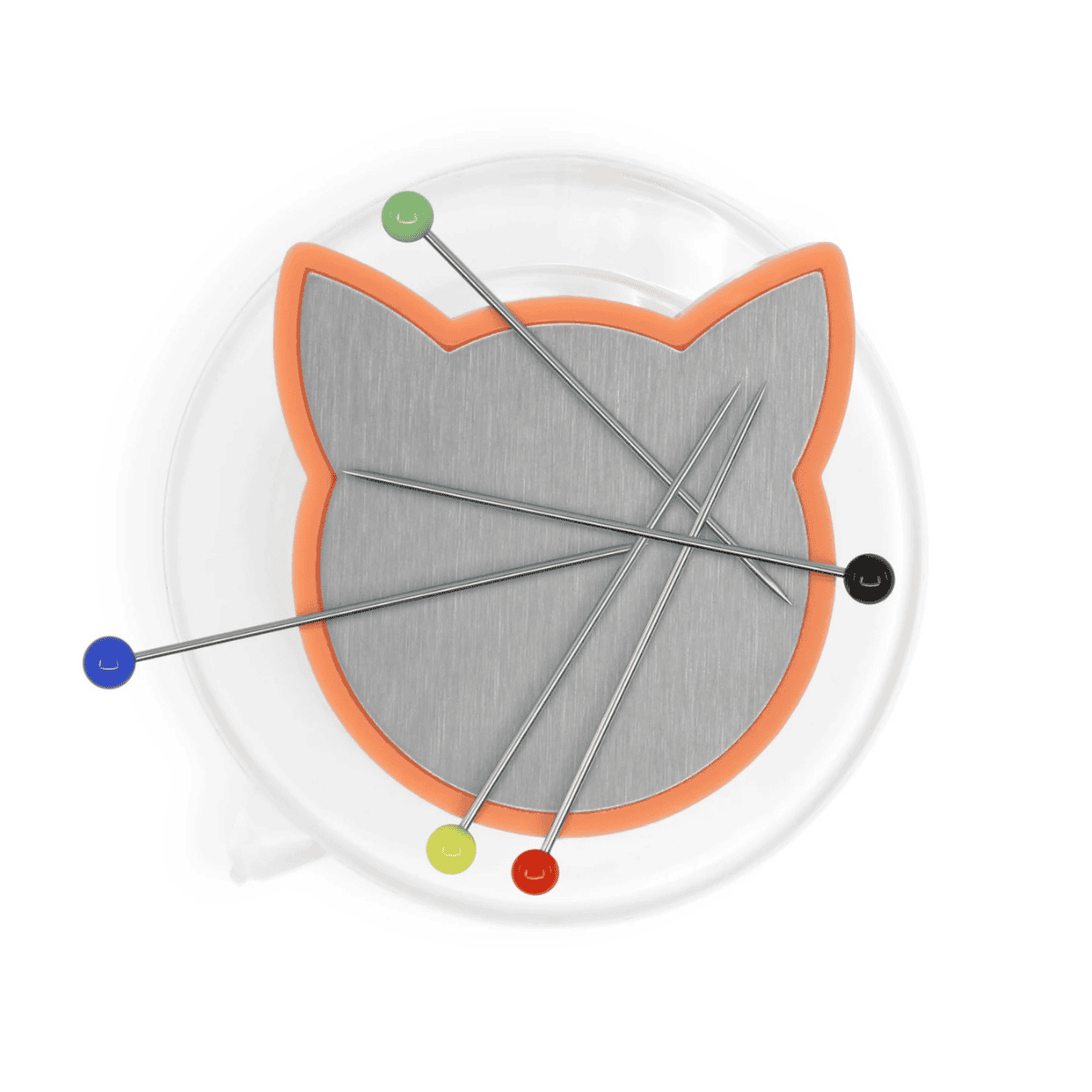 Cat Pin Magnet - Coral