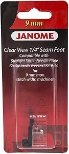 Janome Clear View 1/4" Seam Foot - 9 mm machines