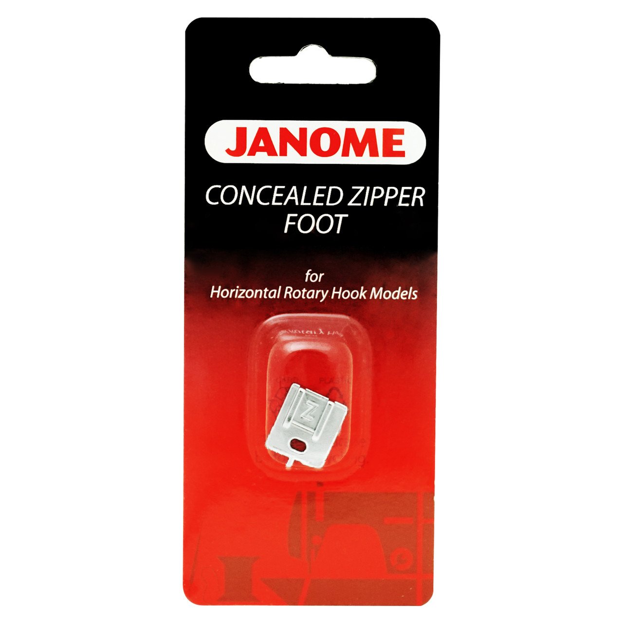 Janome Concealed Zipper Foot - 7mm machines