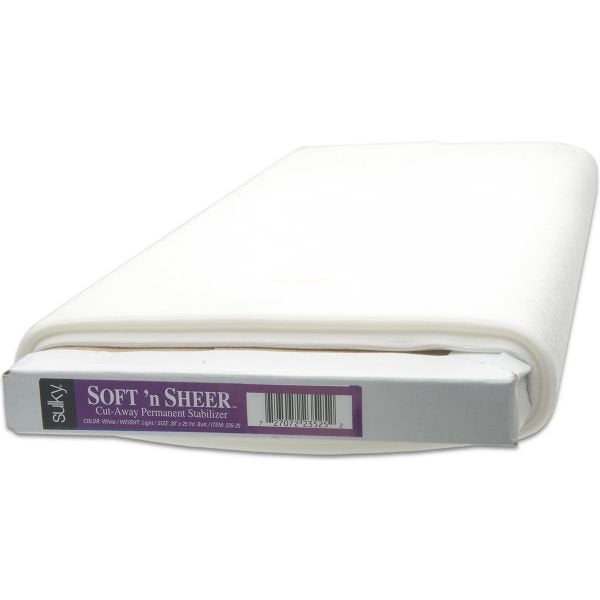 Sulky Cut-Away Soft N Sheer Stabilizer - 20" wide - White