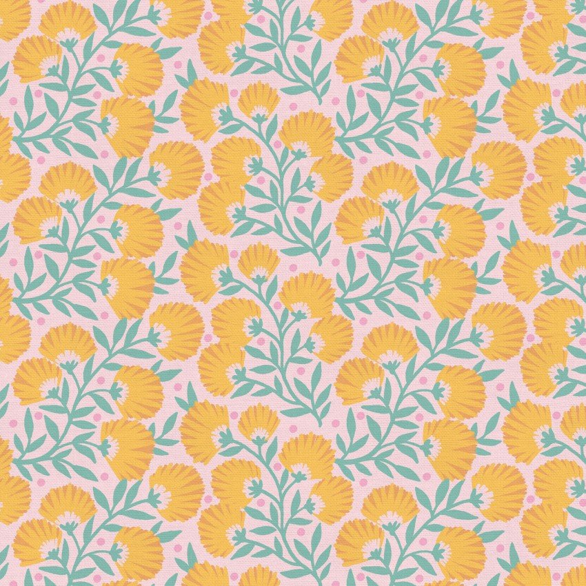 One Yard Cuts -  Sunday Meadow - Daisy Dance - Yellow