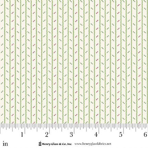Santa's Coming to Town - Delicate Stripe - Green 