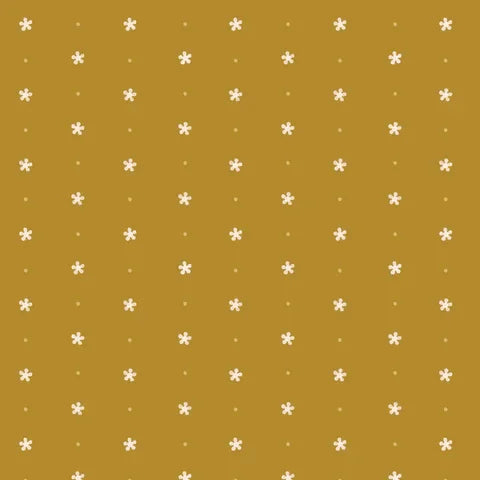 Retro Meadow - Dotty - Mustard