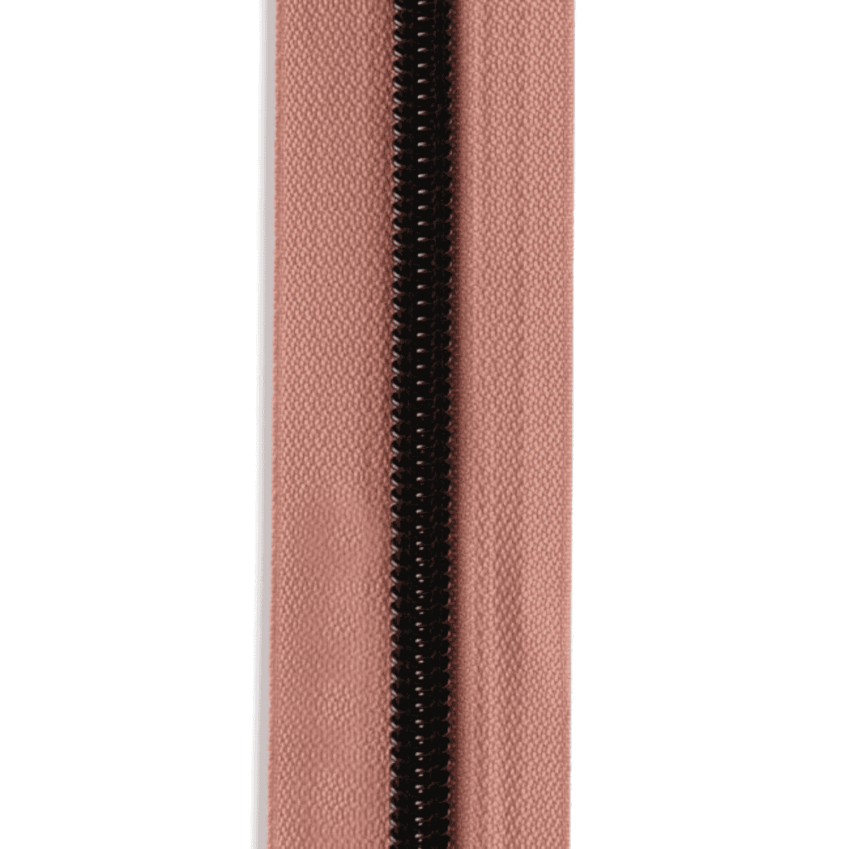 #5 Nickel Metallic Nylon Zipper By the Yard - Dusty Rose
