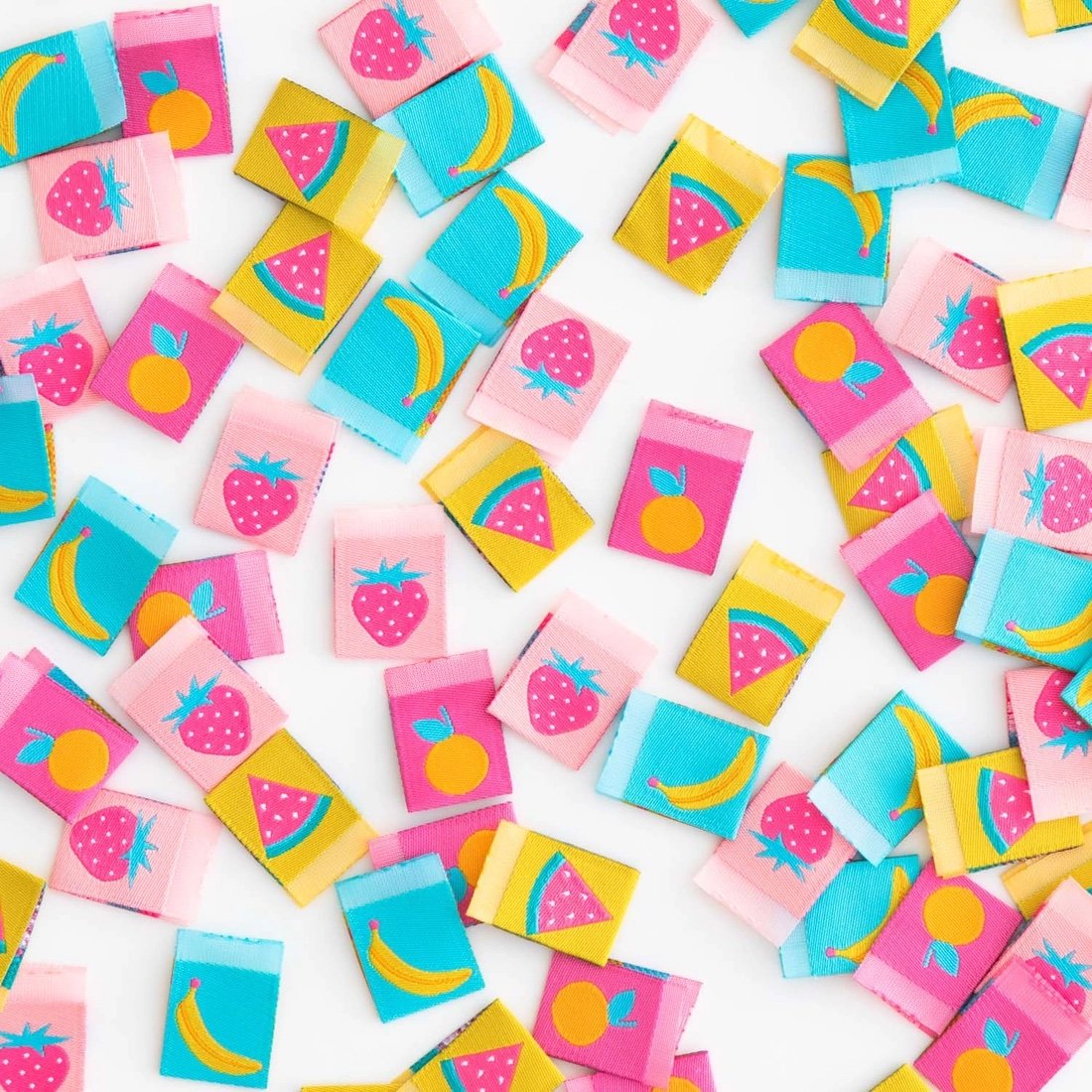Sarah Hearts - Woven Labels - Summer Fruits