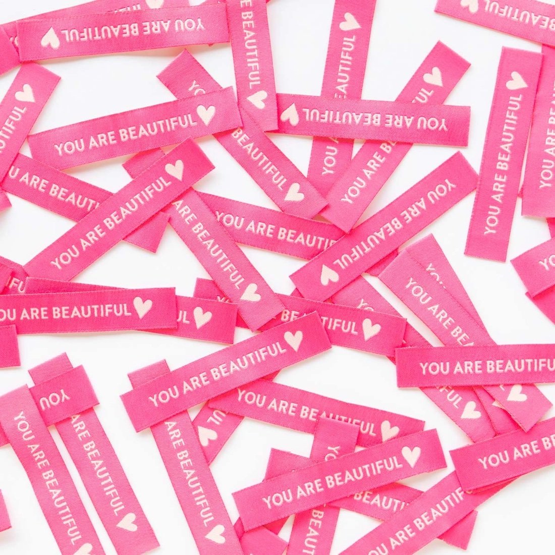 Sarah Hearts - Woven Labels - You Are Beautiful