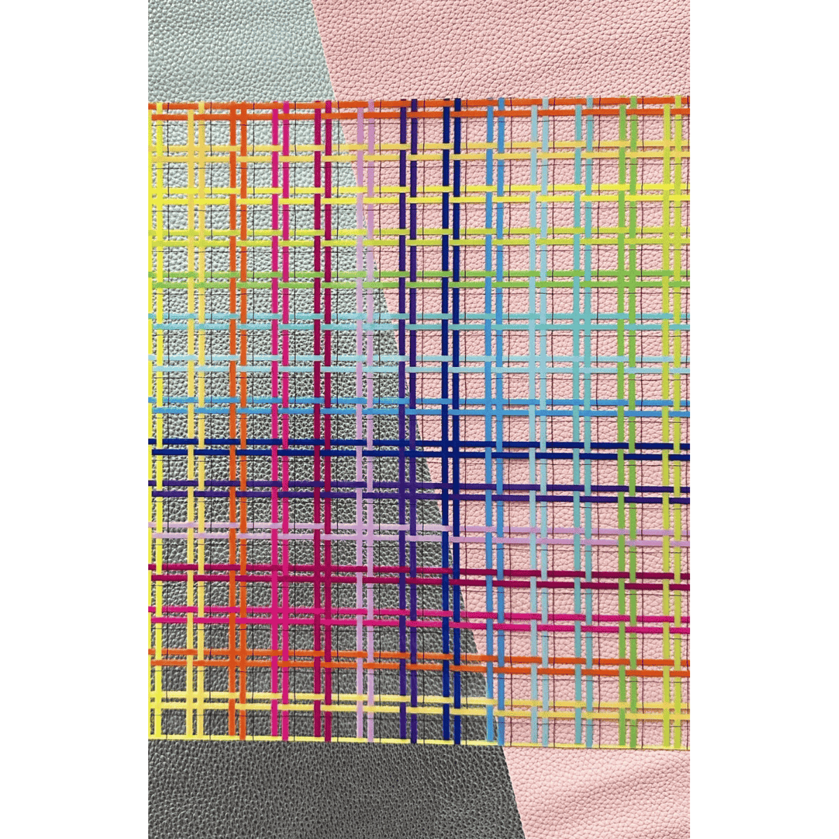 Clear Vinyl - Rainbow Plaid