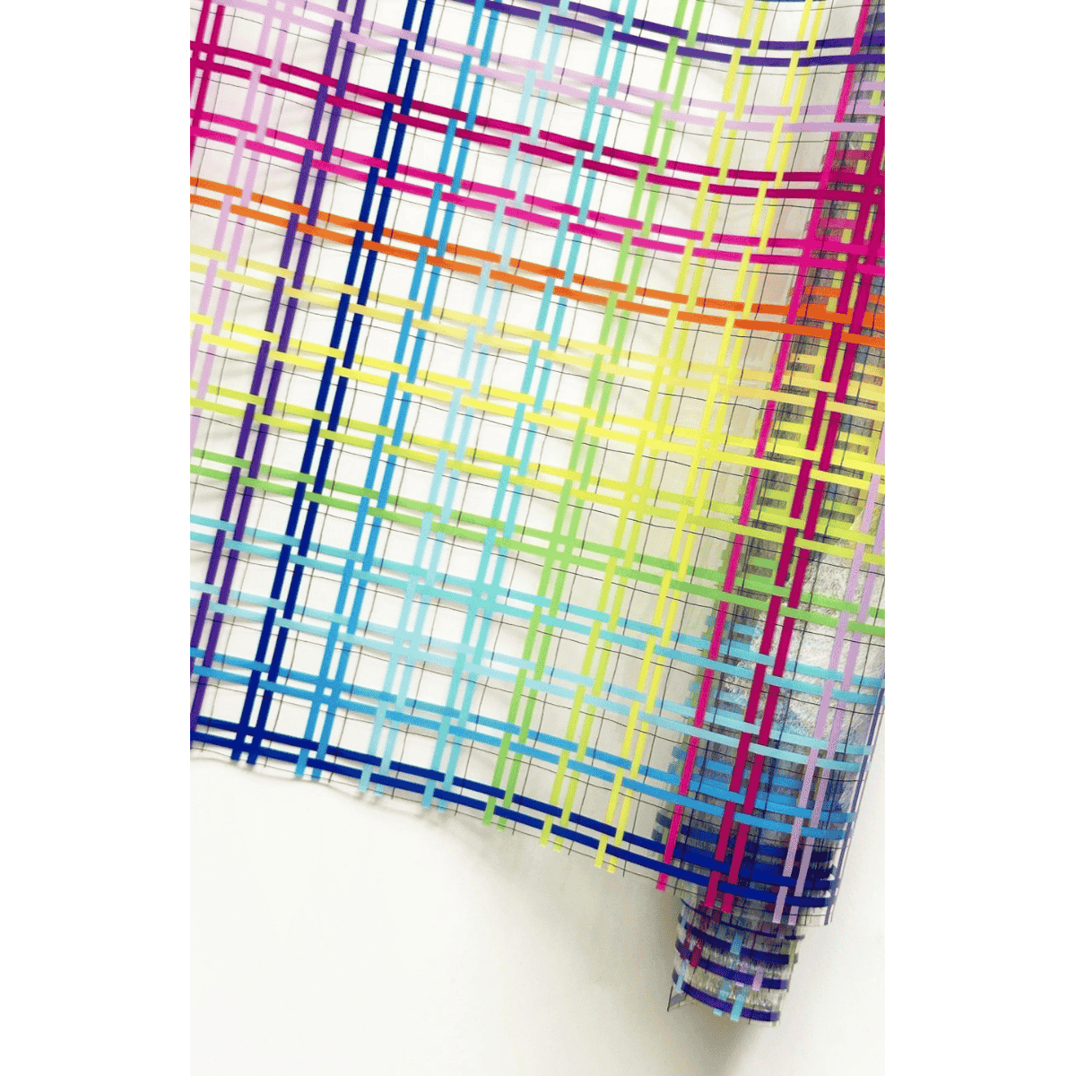 Clear Vinyl - Rainbow Plaid