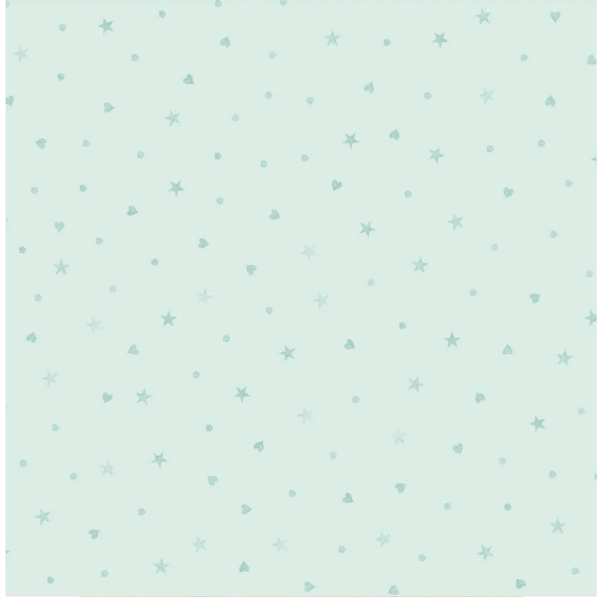 First Impression Flannel - Ditsy Stars and Hearts - Green