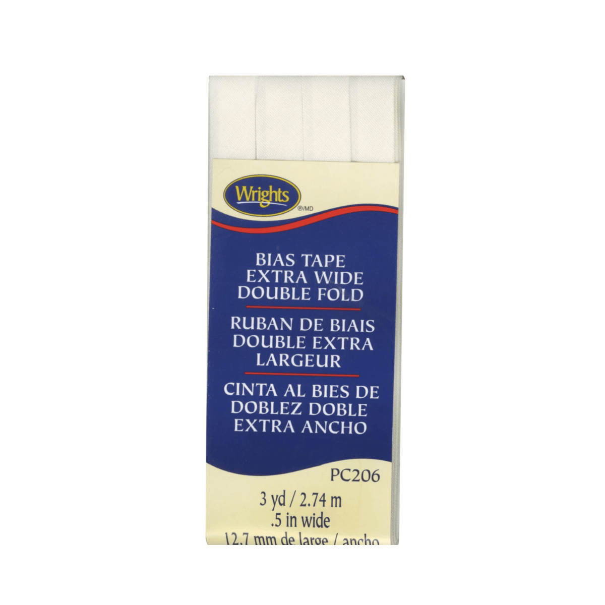 1/2" Extra Wide Double Fold Bias Tape - 3 yds - Oyster