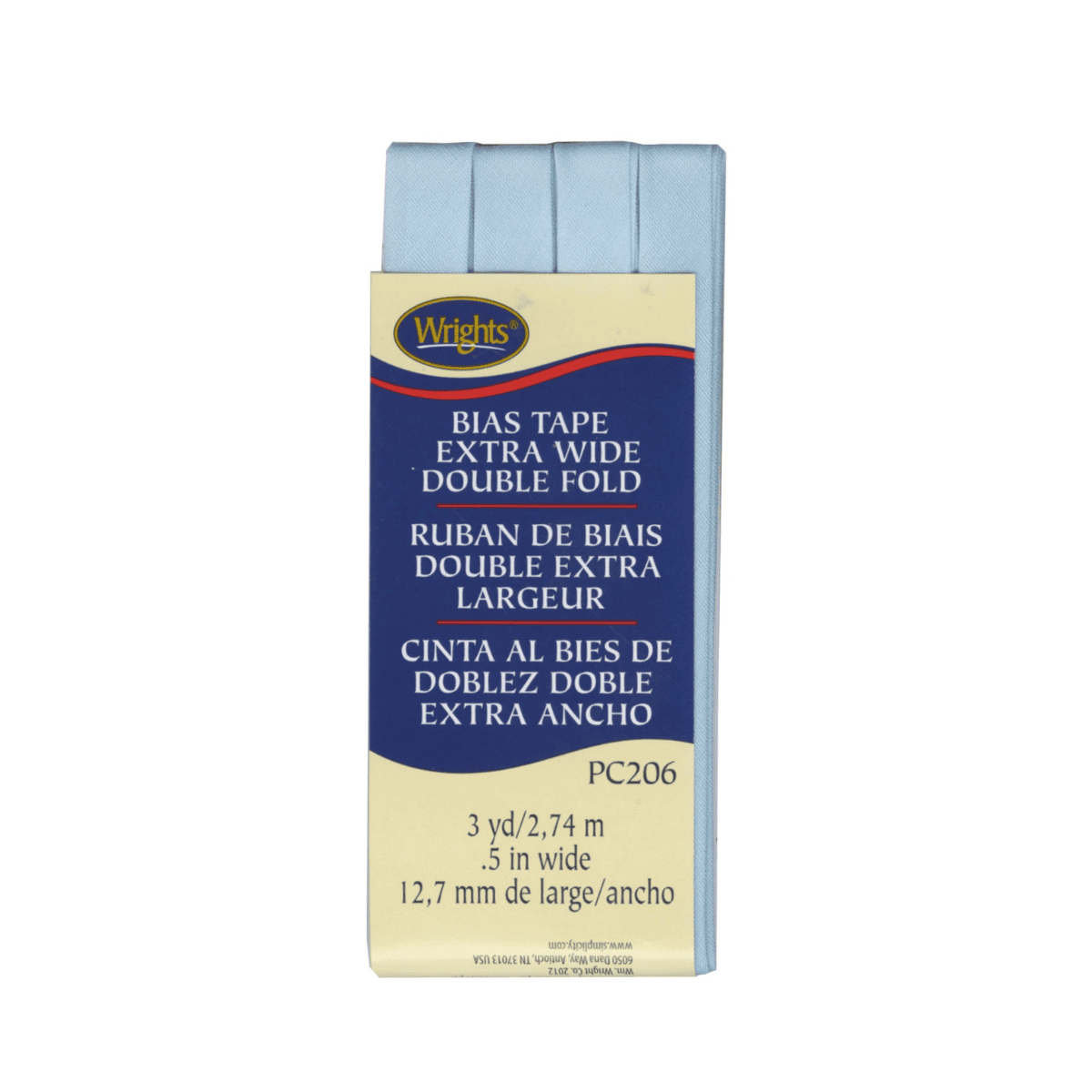 Extra Wide Double Fold Bias Tape Blue