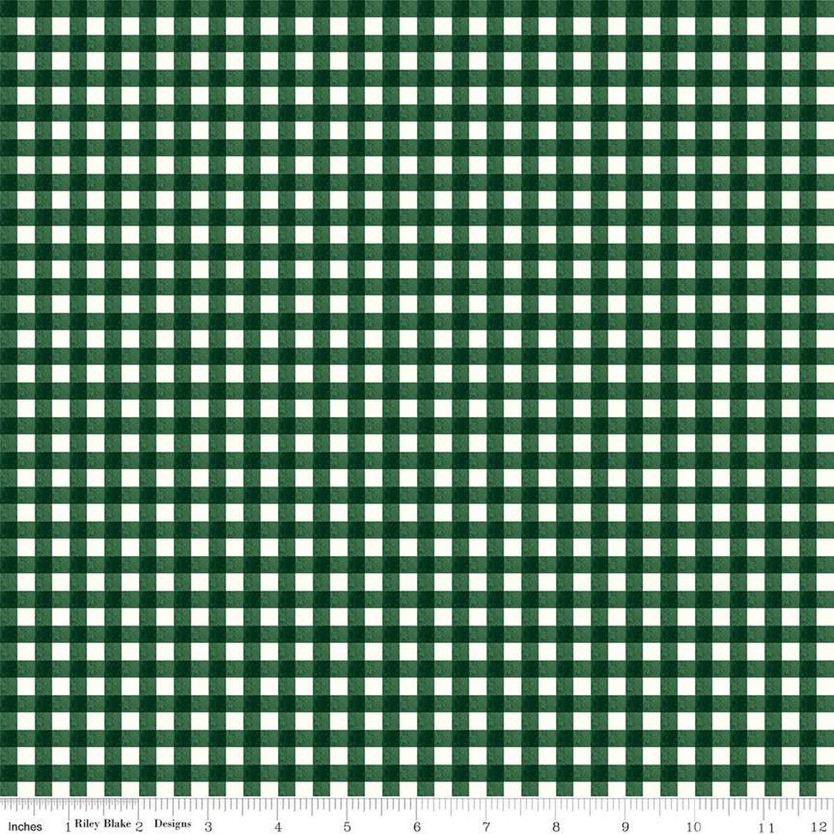 Charming Christmas - Gingham - Green