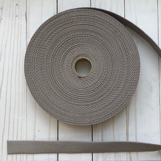 Cotton Webbing - 1" wide - Gray (33)