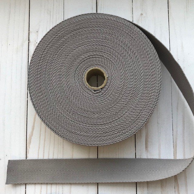 Cotton Webbing - 1-1/2" wide - Gray (33)