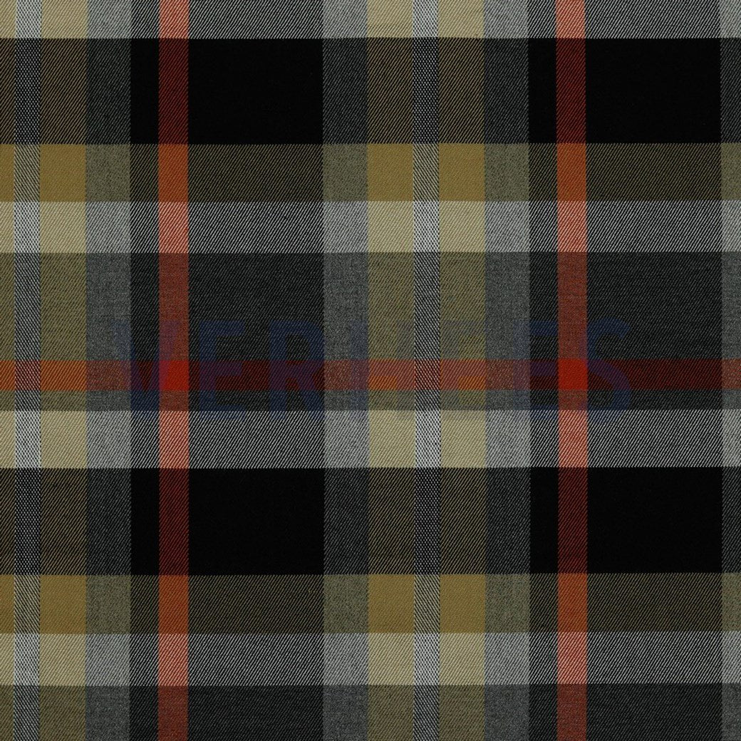 Tartan Check Flannel - Grey/Orange/Sand