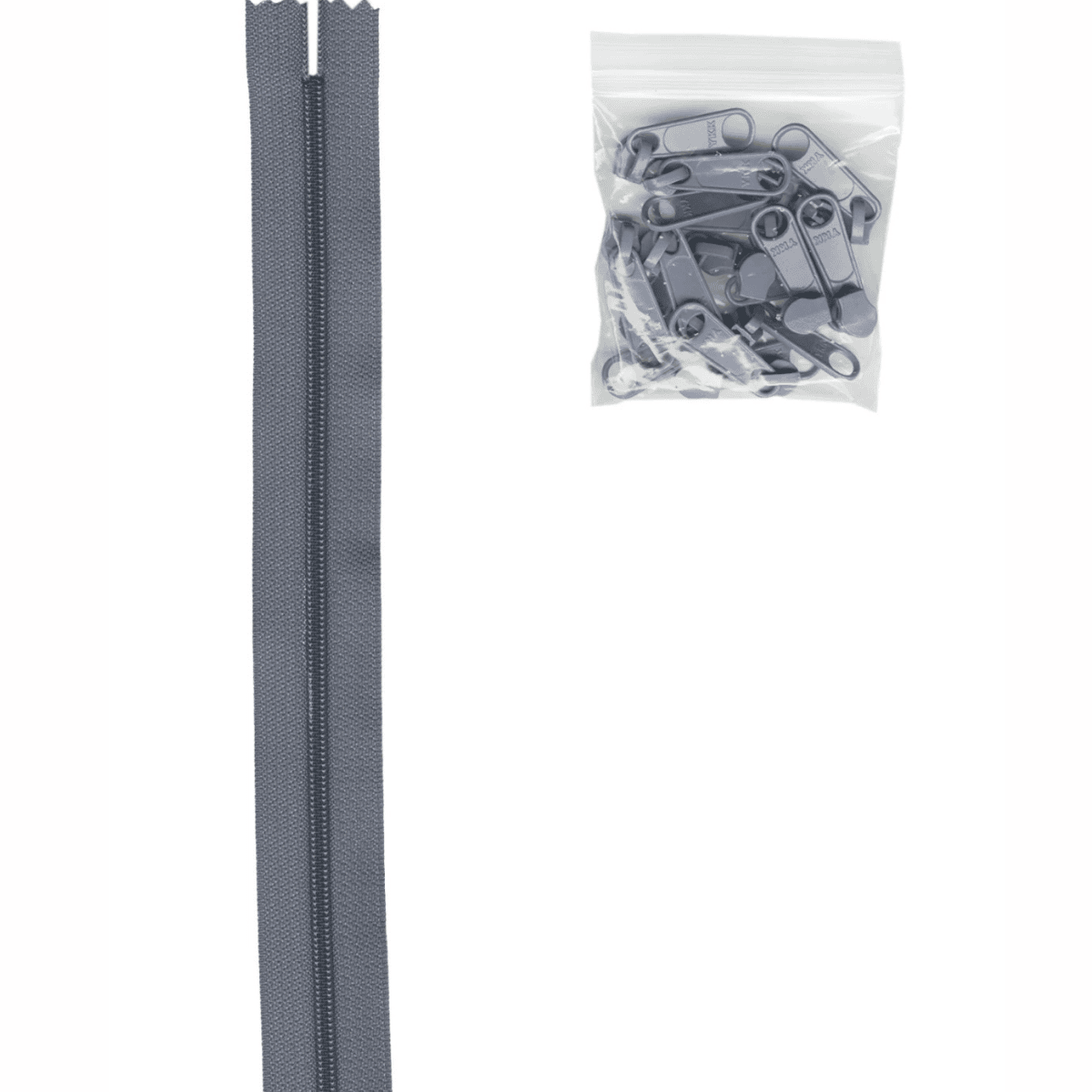 Zipper by the Yard - Gunmetal