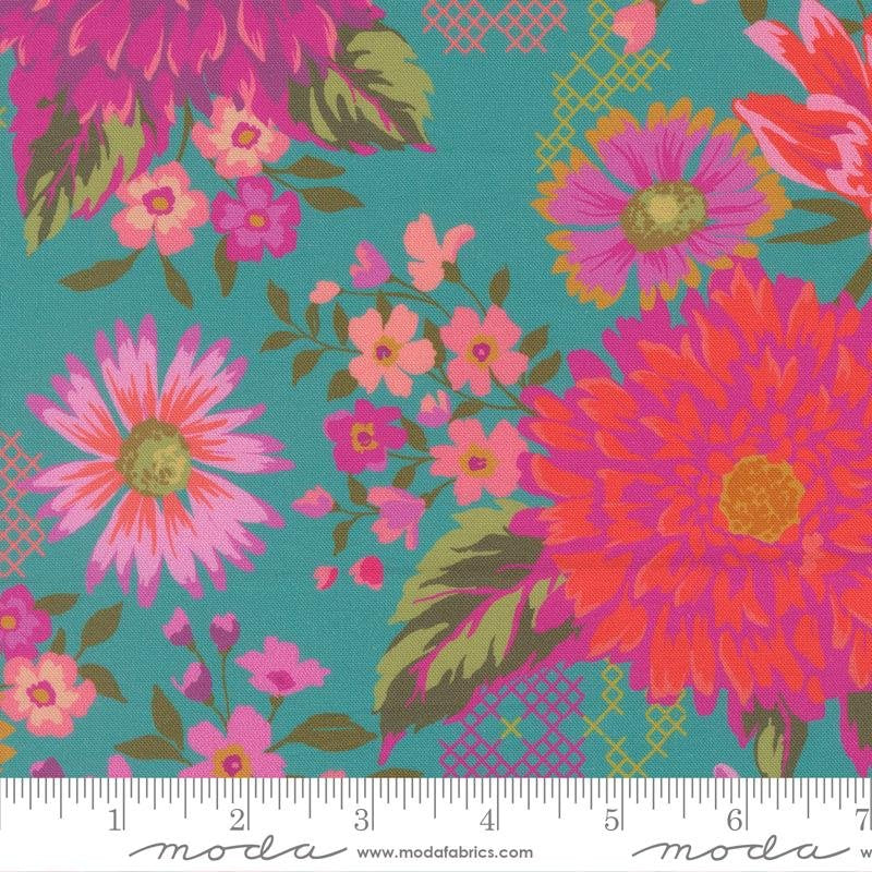 Parlor - Happy Blooms - Teal