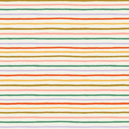 Holiday Classics - Happy Stripes - Cream Metallic