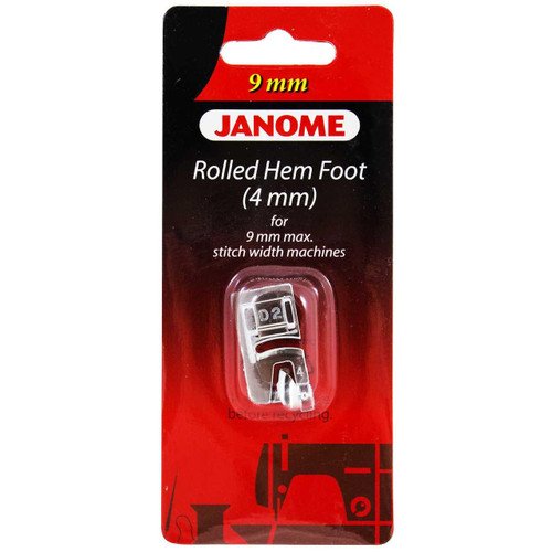 Janome 4mm Rolled Hem Foot - 9mm machines