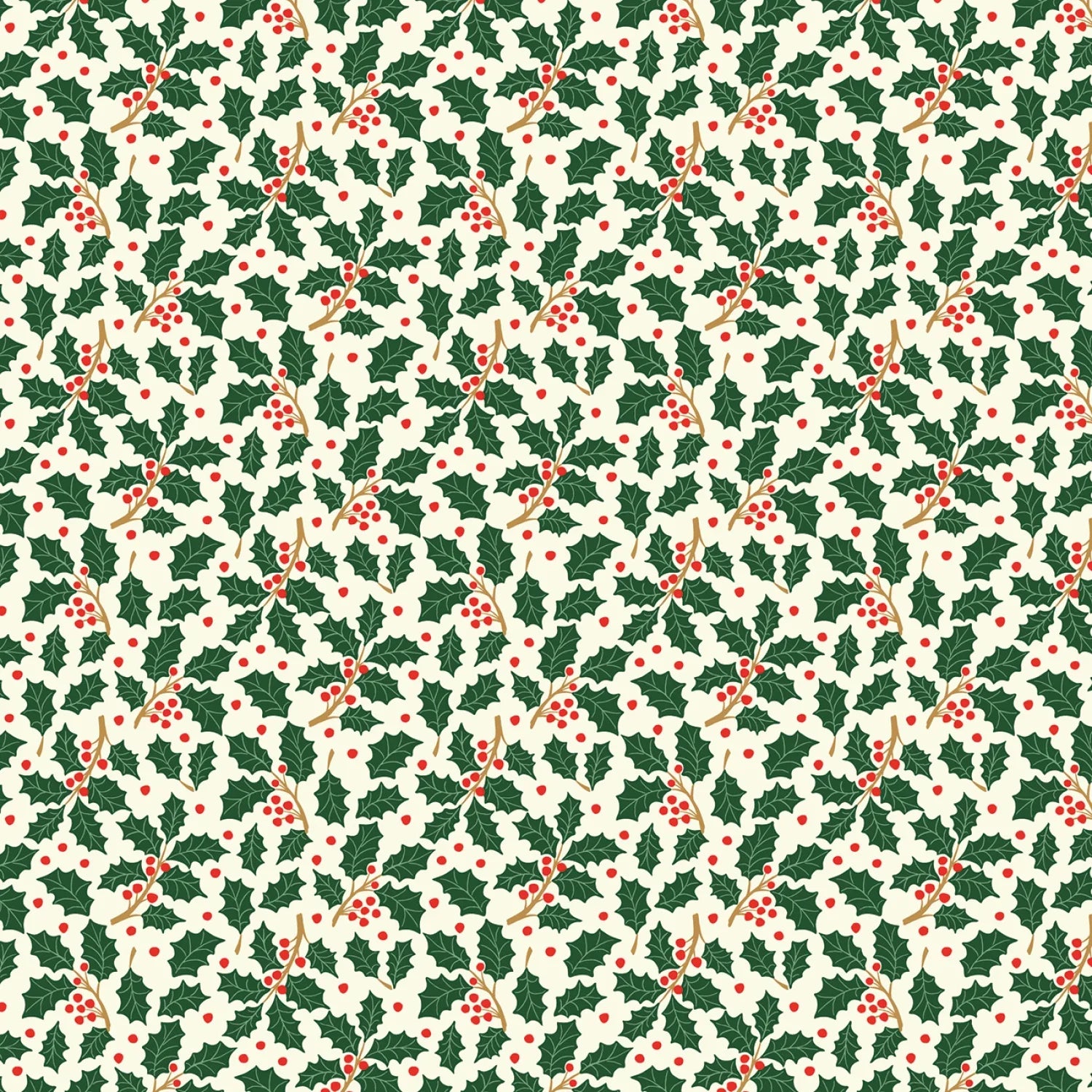 All is Bright - Holly - Cream 