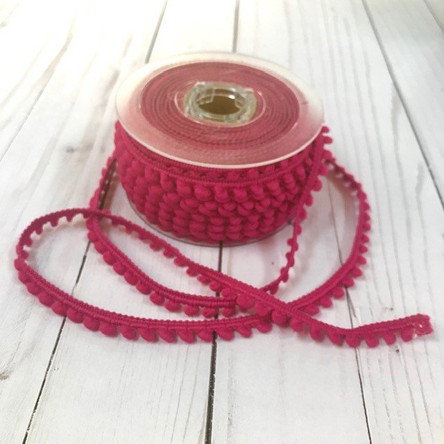 Mini Pom Pom Trim - Hot Pink